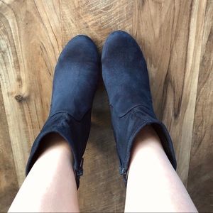 Navy Blue Ankle Booties